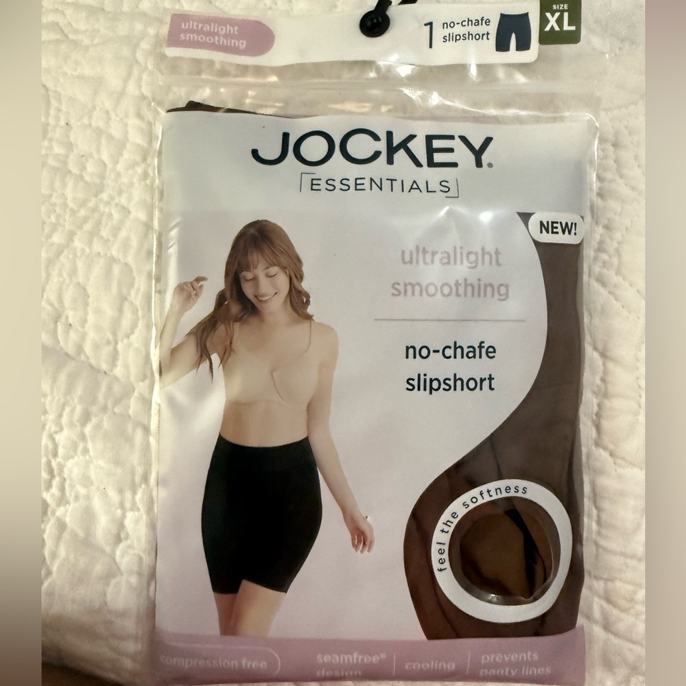 NWT Size XL for Jockey Essentials  No-Chafe Slipshort in Brown